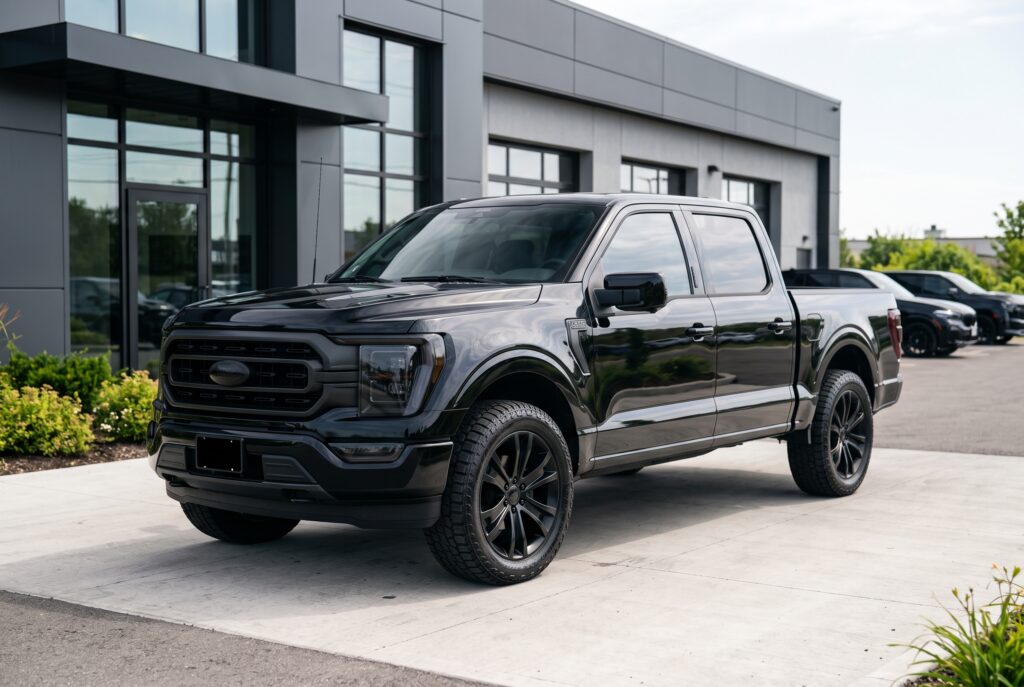 Ford F-150 chrome delete blackout wrap