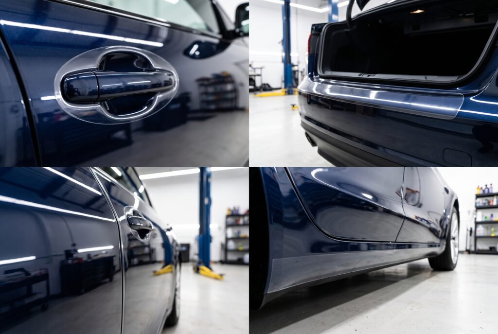 Custom paint protection film coverage for door edges cups rockers and load areas