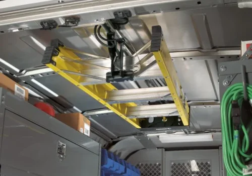 Van-Specific Racks for fleet vehicles at United Automotive Enhancements