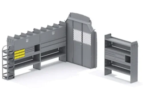 Heavy-Duty Shelving for fleet vehicles at United Automotive Enhancements